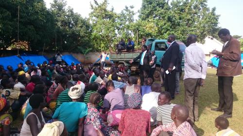 MP Norbert Mao visits the occupation camp