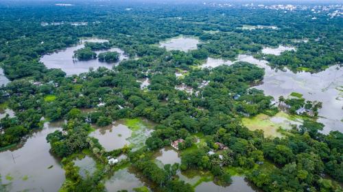 Noakhali District in Bangladesh was one of the areas worst-hit by the floods and remains almost totally submerged. 