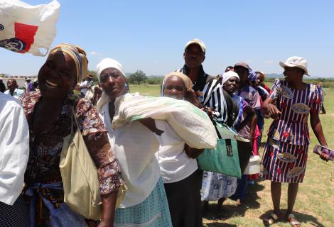 Phiona Sharara, 29, at the distribution site. 