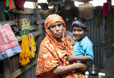 After severe flooding destroyed her house and crops, Kakoli was forced to migrate to Dhaka in order to find work.