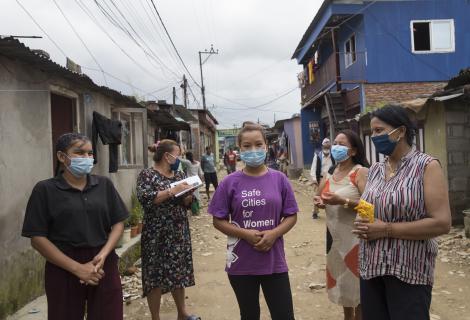 Community volunteers form a key part of ActionAid's Covid-19 community response