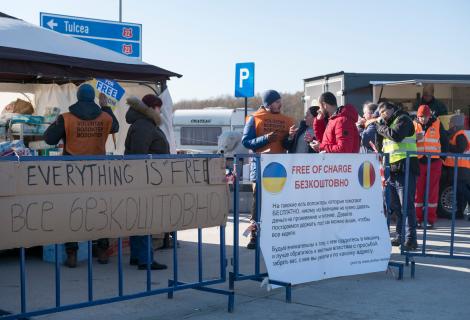 General scenes Isaccea entry point on Romanian border 