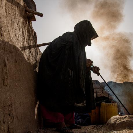 ActionAid Afghanistan woman silhouette 