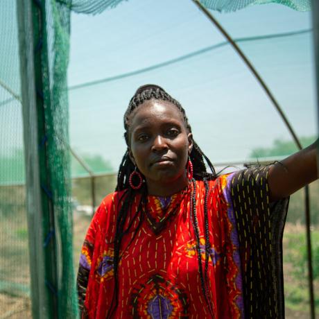 Rosemary, an agro-pastoralist and community leader living through climate change impacts in Isiolo, Kenya