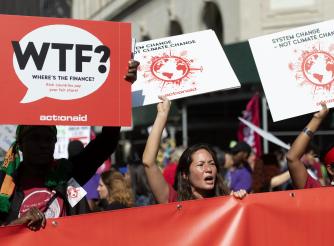 ActionAid staff and activists attend the Global Climate Strike in New York City, September 2019