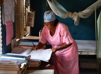 44-year-old Mariatu Turay who though receives monthly salary, face similar struggles as Martha. The health unit she works in serves 15 catchments of 5351 people with five nurses who work on shifts of 2 or 3 at a time. They run the expanded immunization program, Antenatal care, Outpatient, General, and Under 5 cares.